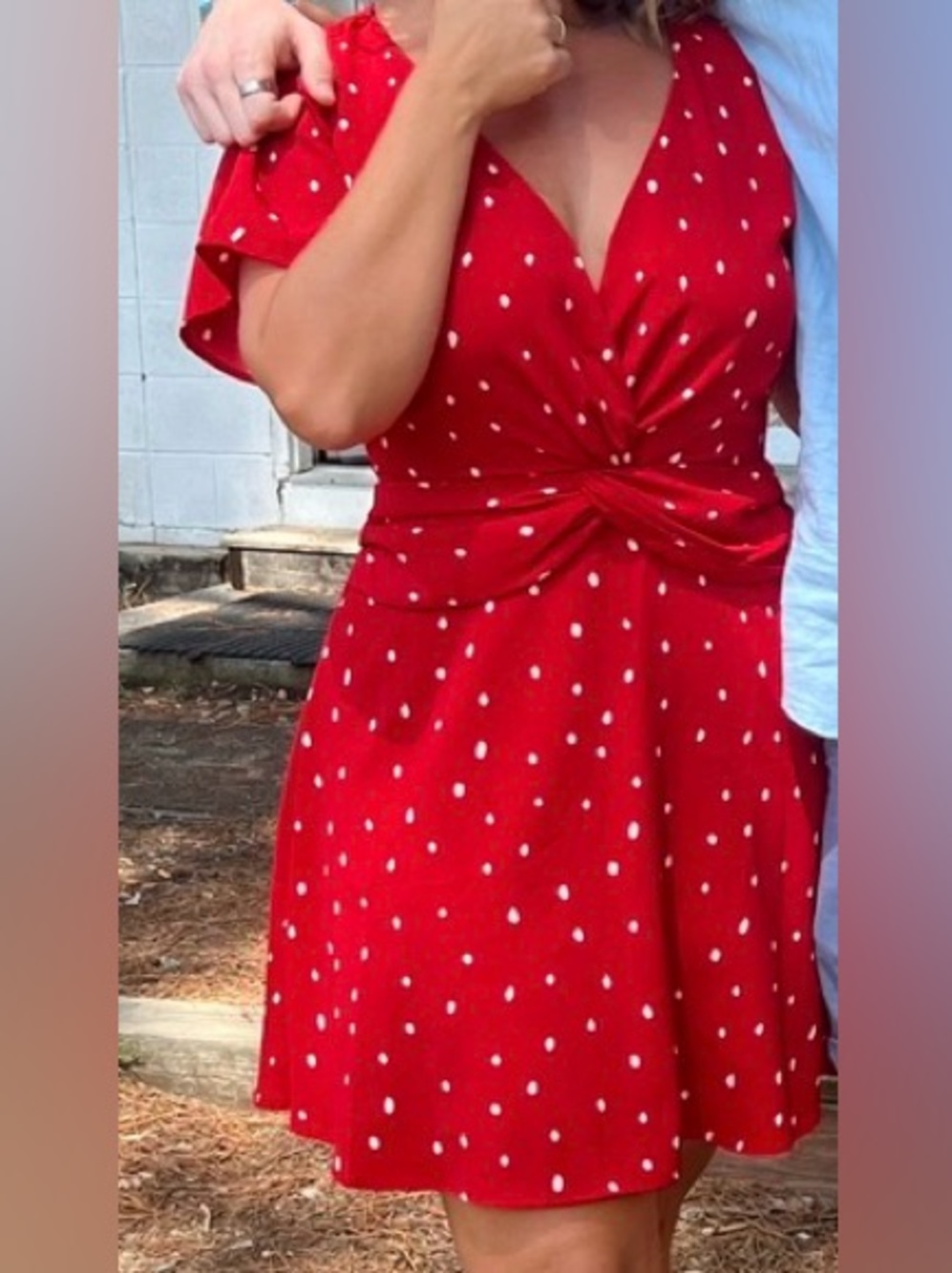 Anthropologie Red Polka Dot Dress